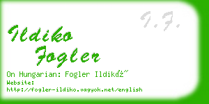 ildiko fogler business card